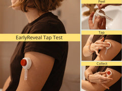Test EarlyReveal Tap sans douleur précis à plus de 99 % | Collection sans aiguille | Résultats du lendemain